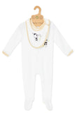 Cuddle Me Panda Long Sleeve Growsuit with Mittens & Bib set